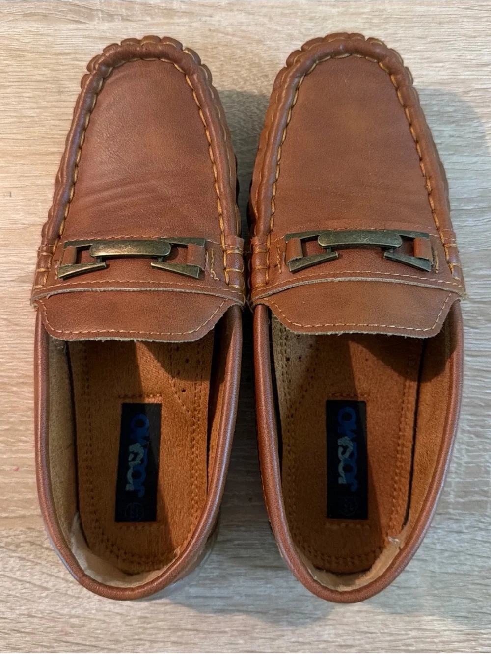 JOSMO Toddler Boys Size 13 Brown Horsebit Loafers Moc Toe Dress Shoes Slip On